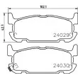 HELLA PAGID 8DB 355 010-931 - Jeu de 4 plaquettes de frein arrière