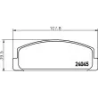 HELLA PAGID 8DB 355 011-131 - Jeu de 4 plaquettes de frein arrière