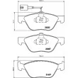 HELLA PAGID 8DB 355 011-211 - Jeu de 4 plaquettes de frein avant