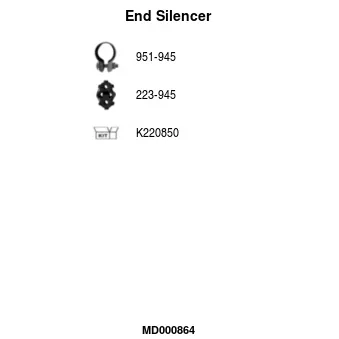 FA1 MD000864 - Silencieux arrière