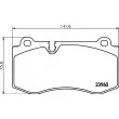 HELLA PAGID 8DB 355 011-401 - Jeu de 4 plaquettes de frein avant