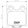 HELLA PAGID 8DB 355 011-591 - Jeu de 4 plaquettes de frein arrière