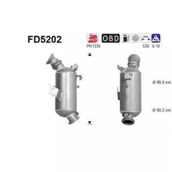 AS FD5202 - Filtre à particules / à suie, échappement
