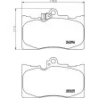 HELLA PAGID 8DB 355 012-121 - Jeu de 4 plaquettes de frein avant