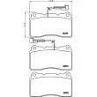 HELLA PAGID 8DB 355 012-291 - Jeu de 4 plaquettes de frein avant