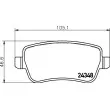 HELLA PAGID 8DB 355 012-411 - Jeu de 4 plaquettes de frein arrière