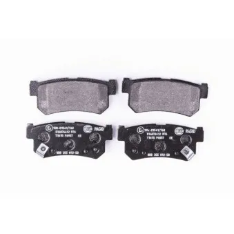 Jeu de 4 plaquettes de frein arrière HELLA PAGID OEM 4841308050
