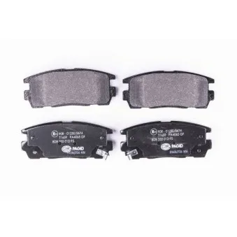 Jeu de 4 plaquettes de frein arrière HELLA PAGID OEM 1605123