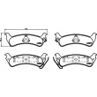 HELLA PAGID 8DB 355 013-091 - Jeu de 4 plaquettes de frein arrière