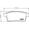 HELLA PAGID 8DB 355 013-261 - Jeu de 4 plaquettes de frein arrière