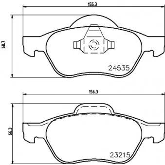 Jeu de 4 plaquettes de frein avant HELLA PAGID OEM 7701209100