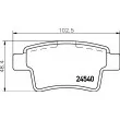 HELLA PAGID 8DB 355 013-361 - Jeu de 4 plaquettes de frein arrière