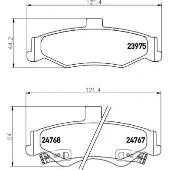 HELLA PAGID 8DB 355 013-391 - Jeu de 4 plaquettes de frein arrière