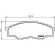 HELLA PAGID 8DB 355 013-471 - Jeu de 4 plaquettes de frein avant