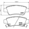 HELLA PAGID 8DB 355 013-591 - Jeu de 4 plaquettes de frein arrière