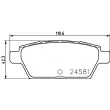 HELLA PAGID 8DB 355 013-691 - Jeu de 4 plaquettes de frein avant
