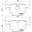 HELLA PAGID 8DB 355 013-941 - Jeu de 4 plaquettes de frein arrière