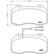 HELLA PAGID 8DB 355 014-061 - Jeu de 4 plaquettes de frein avant