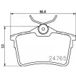 HELLA PAGID 8DB 355 014-081 - Jeu de 4 plaquettes de frein arrière