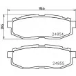 HELLA PAGID 8DB 355 014-341 - Jeu de 4 plaquettes de frein arrière