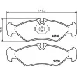 HELLA PAGID 8DB 355 014-421 - Jeu de 4 plaquettes de frein arrière