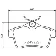 HELLA PAGID 8DB 355 014-531 - Jeu de 4 plaquettes de frein arrière