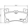 HELLA PAGID 8DB 355 014-631 - Jeu de 4 plaquettes de frein arrière