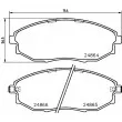 HELLA PAGID 8DB 355 014-931 - Jeu de 4 plaquettes de frein avant