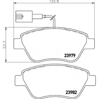 HELLA PAGID 8DB 355 015-491 - Jeu de 4 plaquettes de frein avant