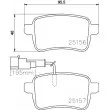 HELLA PAGID 8DB 355 015-541 - Jeu de 4 plaquettes de frein arrière