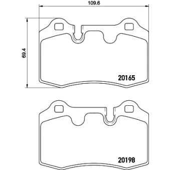 Jeu de 4 plaquettes de frein arrière HELLA PAGID OEM 7G432C562AA
