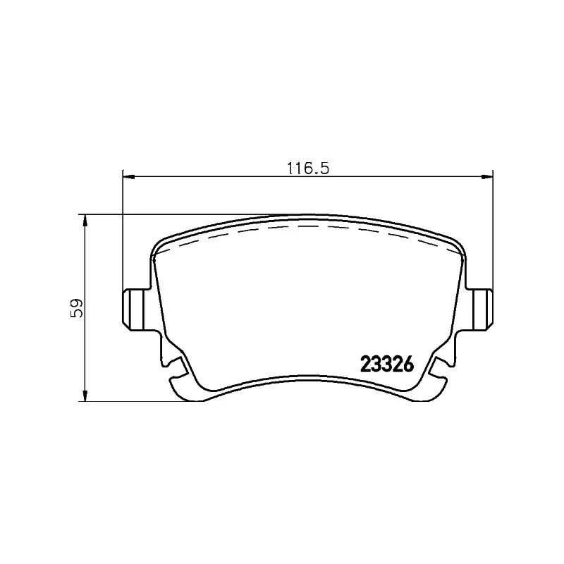 Jeu de 4 plaquettes de frein arrière HELLA PAGID 8DB 355 015-951 - Visuel 1