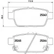 HELLA PAGID 8DB 355 016-091 - Jeu de 4 plaquettes de frein avant