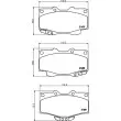 HELLA PAGID 8DB 355 016-401 - Jeu de 4 plaquettes de frein avant