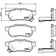 HELLA PAGID 8DB 355 017-151 - Jeu de 4 plaquettes de frein arrière