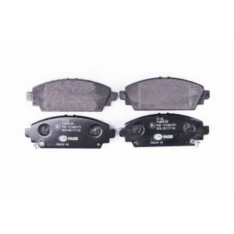 Jeu de 4 plaquettes de frein avant HELLA PAGID OEM 45022S1AE80