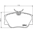 HELLA PAGID 8DB 355 017-601 - Jeu de 4 plaquettes de frein avant