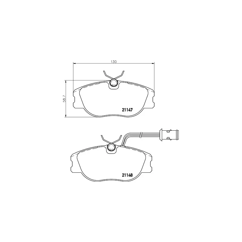 Jeu de 4 plaquettes de frein avant HELLA PAGID 8DB 355 017-781 - Visuel 1