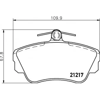 Jeu de 4 plaquettes de frein avant HELLA PAGID OEM 3344787