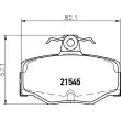 HELLA PAGID 8DB 355 018-021 - Jeu de 4 plaquettes de frein arrière