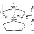 HELLA PAGID 8DB 355 018-031 - Jeu de 4 plaquettes de frein avant