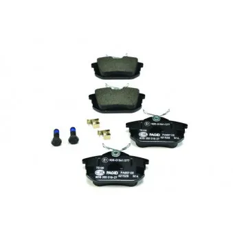 Jeu de 4 plaquettes de frein arrière HELLA PAGID OEM 30623264