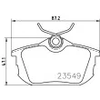 HELLA PAGID 8DB 355 018-271 - Jeu de 4 plaquettes de frein arrière