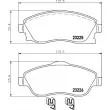 HELLA PAGID 8DB 355 018-511 - Jeu de 4 plaquettes de frein avant