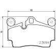 HELLA PAGID 8DB 355 018-711 - Jeu de 4 plaquettes de frein arrière