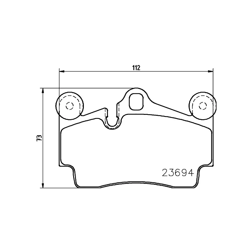 Jeu de 4 plaquettes de frein arrière HELLA PAGID 8DB 355 018-711 - Visuel 1