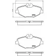 HELLA PAGID 8DB 355 018-731 - Jeu de 4 plaquettes de frein avant
