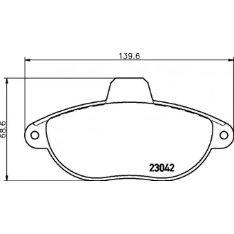 HELLA PAGID 8DB 355 019-251 - Jeu de 4 plaquettes de frein avant