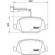 HELLA PAGID 8DB 355 019-631 - Jeu de 4 plaquettes de frein arrière