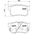 HELLA PAGID 8DB 355 020-021 - Jeu de 4 plaquettes de frein arrière